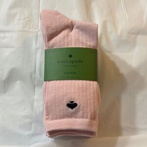 Kate Spade New York  Crew Socks with Black Heart (6 pair)